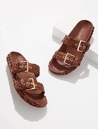 Morgan Braided Raffia Slides