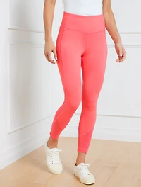 Performance Interlock Mesh Block Leggings