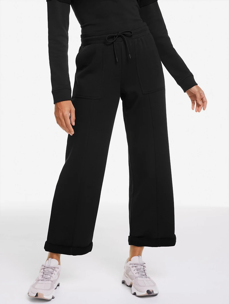 Cozy French Terry Wide Crop Pants
