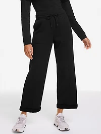 Cozy French Terry Wide Crop Pants