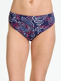 Aqua Club Piqué Mid Rise Swim Bottom - Capri Rose