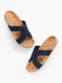 Malia Woven Raffia Slides