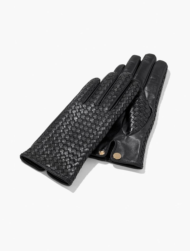 Woven Leather Gloves