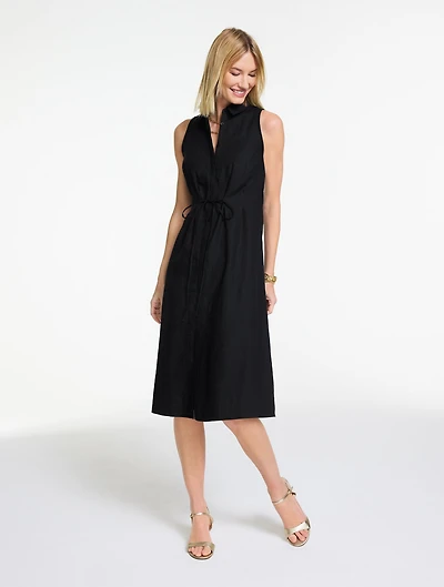 Classic Linen Sleeveless Dress