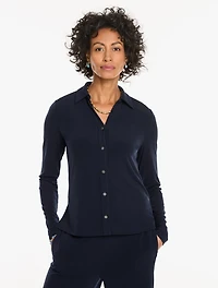 Knit Kit Button Front Top