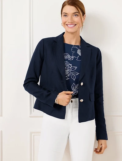 Short Linen Blazer