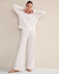 Organic Cotton Poplin Wide Leg Pants