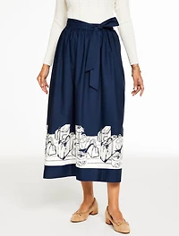 Modern Poplin Pleated Skirt - Bon Voyage