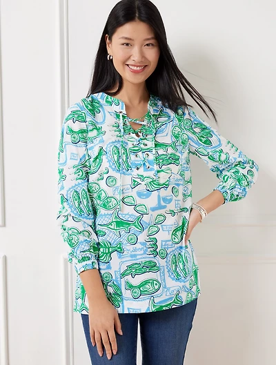 Lace-Up Tunic - Fish Market
