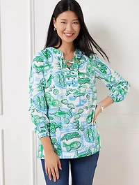 Lace-Up Tunic - Fish Market