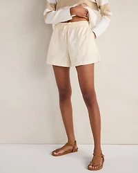 Cotton Ecru Denim Shorts