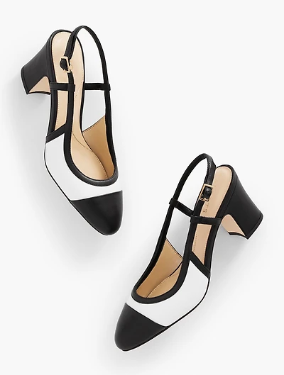 Irene Slingback Nappa Pumps
