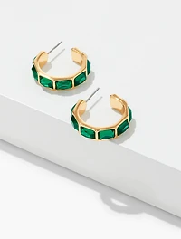 Crystal Gleam Hoop Earrings