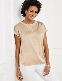 Soft Satin Charmeuse Top