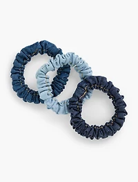 Chambray Scrunchie Set of 3