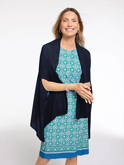 Linen Blend Travel Ruana