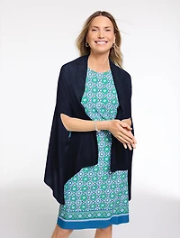 Linen Blend Travel Ruana