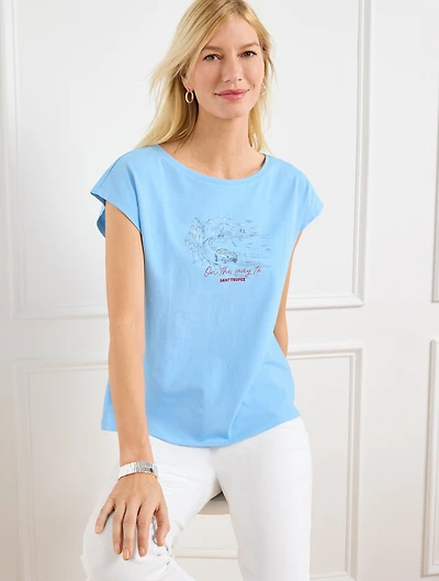 Bateau Neck Tee - St. Tropez
