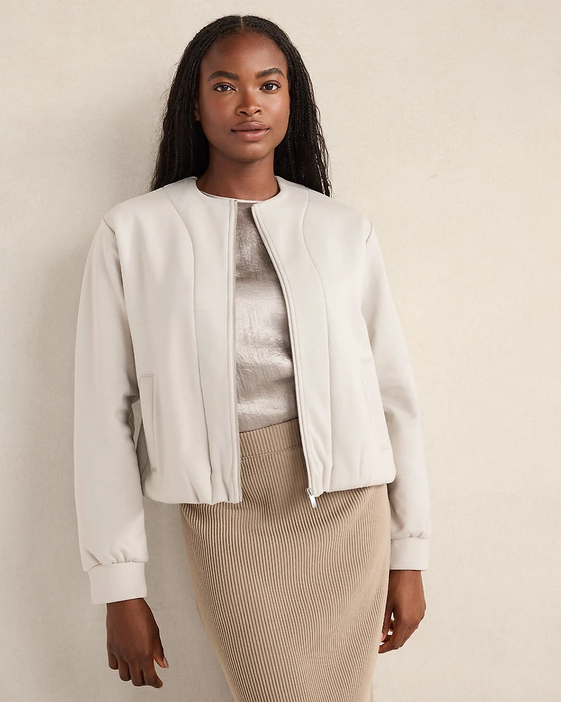 Soft-Brushed Fleece Bubble Bomber