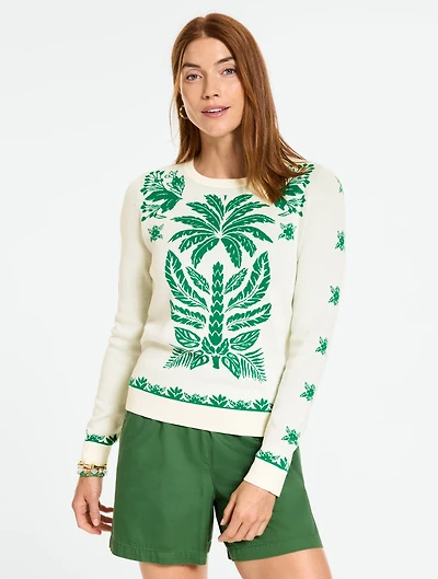 Crewneck Pullover - Palm Tree