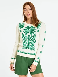 Crewneck Pullover - Palm Tree
