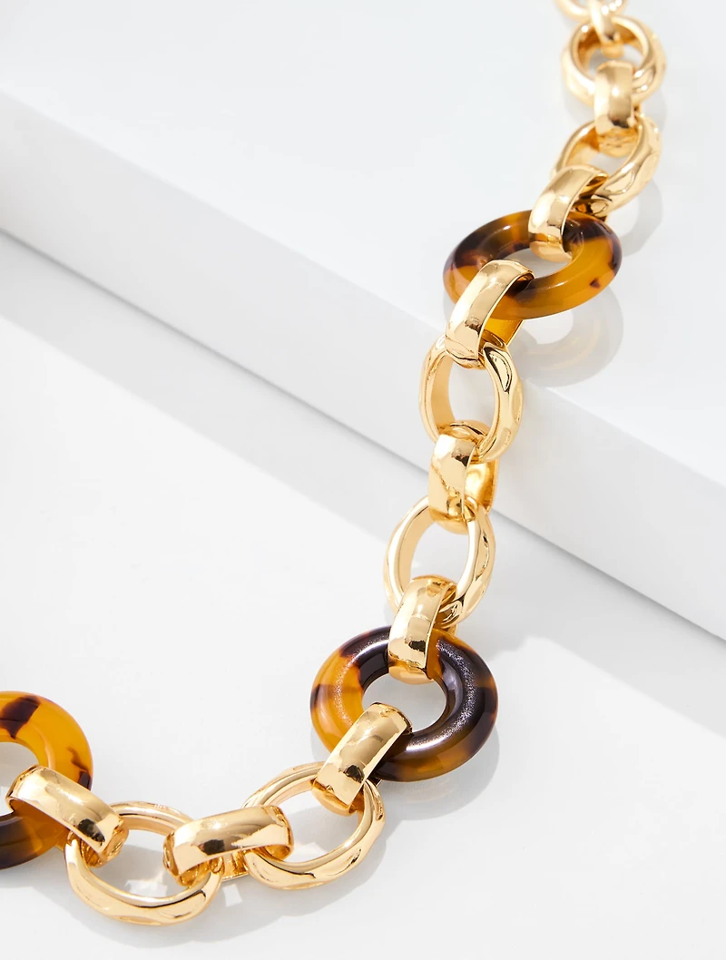 Tort Chain Link Necklace