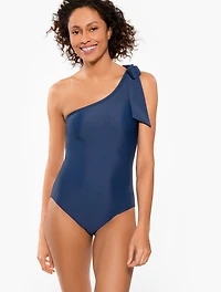 Aqua Club Bow Shoulder One-Piece Swimsuit