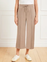 AirKnit Stretch Wide Crop Pants - Heathered