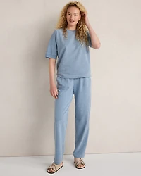 Organic Cotton Terry Barrel Leg Pants