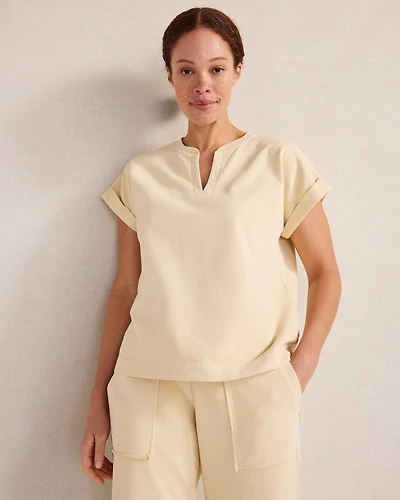 Garment-Dyed Organic Cotton Terry Tee