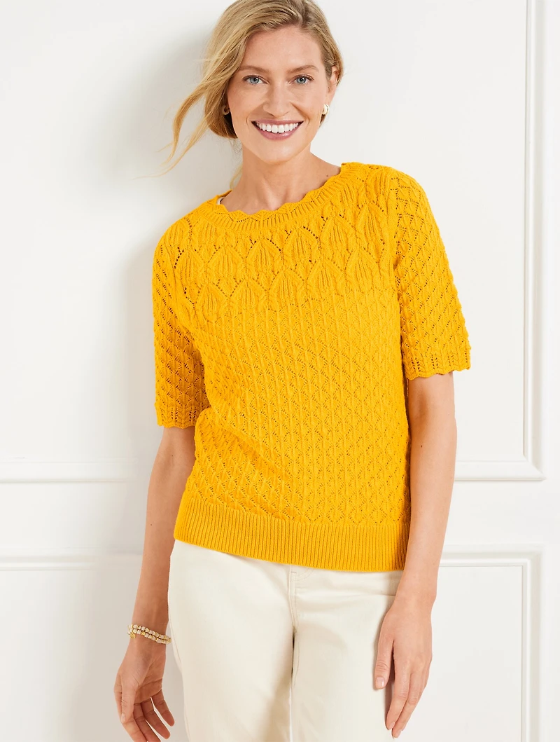 Scallop Boatneck Pullover