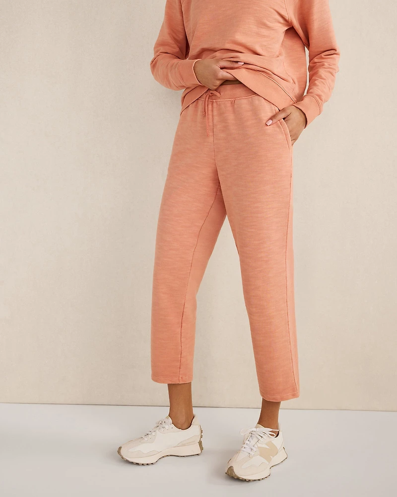 Organic Cotton Slub Terry Straight Leg Pants