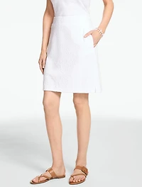 Floral Jacquard Terry Skirt