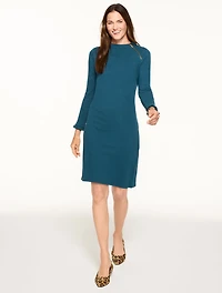 French Terry Mockneck Dress