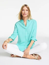 Linen Everyday Relaxed Shirt - Cross Dye