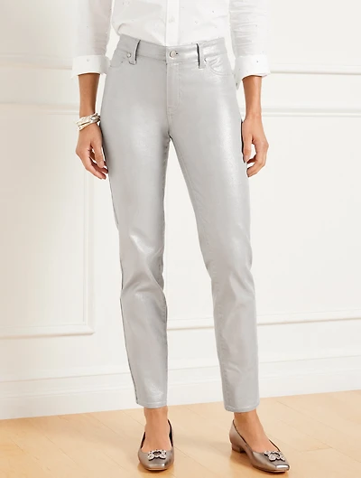 Slim Ankle Jeans - Silver Foil