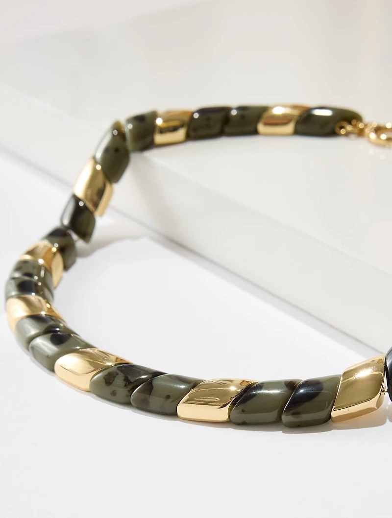 Olive Swirl Necklace