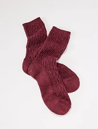 Cable Knit Short Boot Socks
