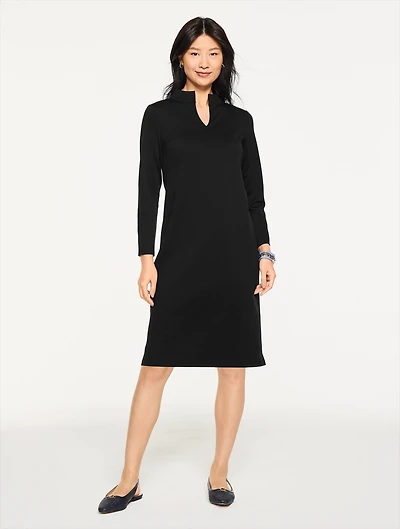 Passport Ponte Split Neck Dress