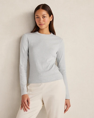 Botanical-Dyed Organic Cotton Long Sleeve Tee