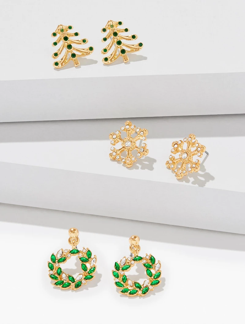 Festive Stud Earring Set