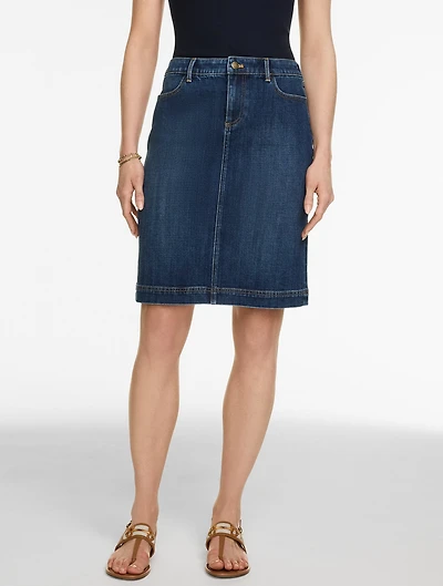 Denim A-Line Skirt - Palm Wash