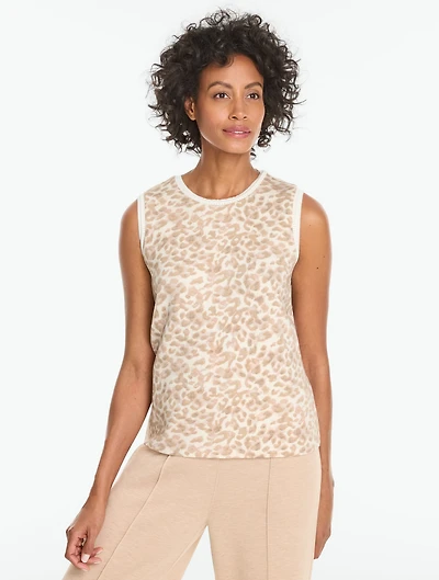 AirKnit Stretch Crewneck Tank - Dreamy Leopard