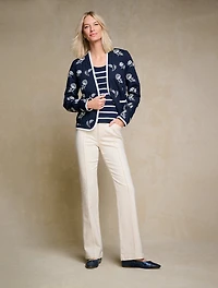 Embroidered Poplin Quilted Jacket