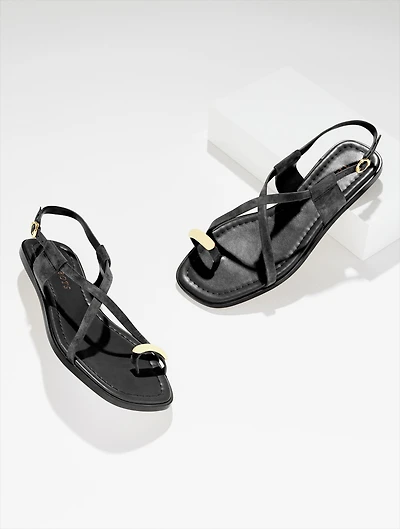 Gena Ring Suede Sandal