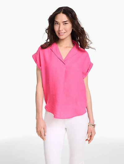 Extended Shoulder Linen Popover