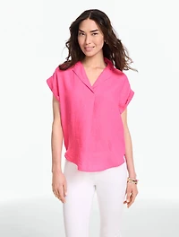 Extended Shoulder Linen Popover