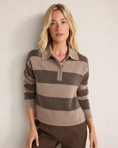 Cashmere Rugby Striped Sweater