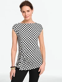 Side Twist Shell - Gingham