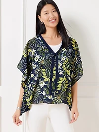 Tie Neck Topper - Paisley Blooms